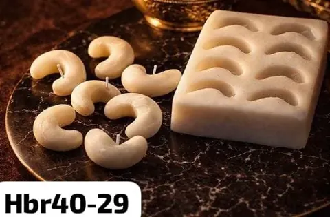 HBR40-29 8 Cavity kaju(cashew) mould Size -8x7cm Wight -94 grm