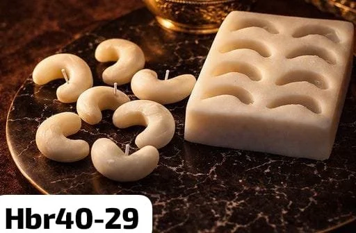 HBR40-29 8 Cavity kaju(cashew) mould Size -8x7cm Wight -94 grm