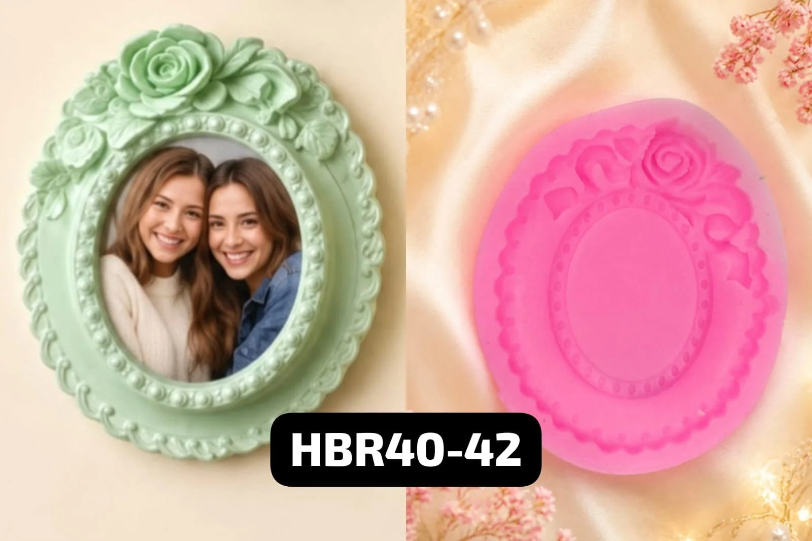 HBR40-42 Mini Oval Frame Mould Weight- 31grm