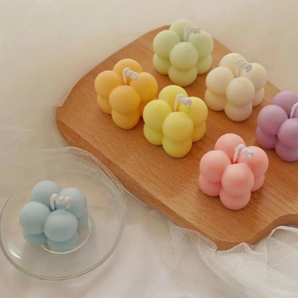 Small Bubble Candle Mould/ Min.Qty-12 Pcs 4x4cm