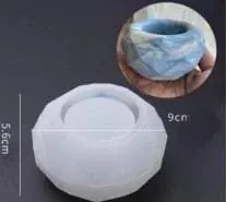 Diamond Round Tea Light Holder Silicone Mould/.xAo
