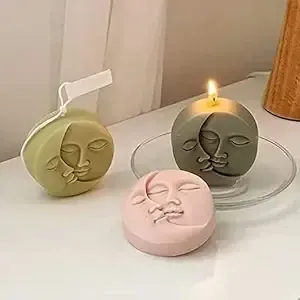 Moon Face Candle Mounld / xAo