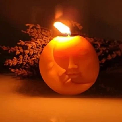 Moon Face Candle Mounld /Min.Qty-12 Pcs.xAo