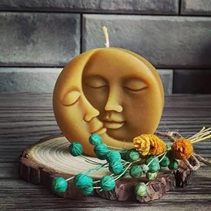 Moon Face Candle Mounld /Min.Qty-12 Pcs.xAo