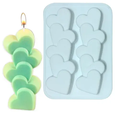 Heart Candle Mould/ x.suo/ Size- 13.3*3.7*3