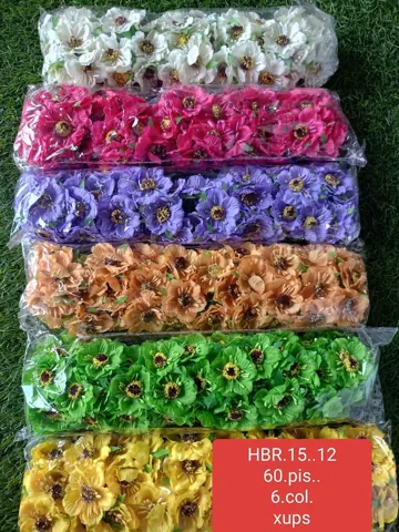 ARIFICIAL FLOWERS 6. colr 60.pis Qty-1 pkt