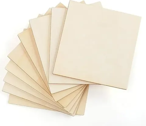 Square MDF Boards for Art and CraftMDF 2mm Craft Work, DIY MDF Square 18x18Pack of 6 PCS)