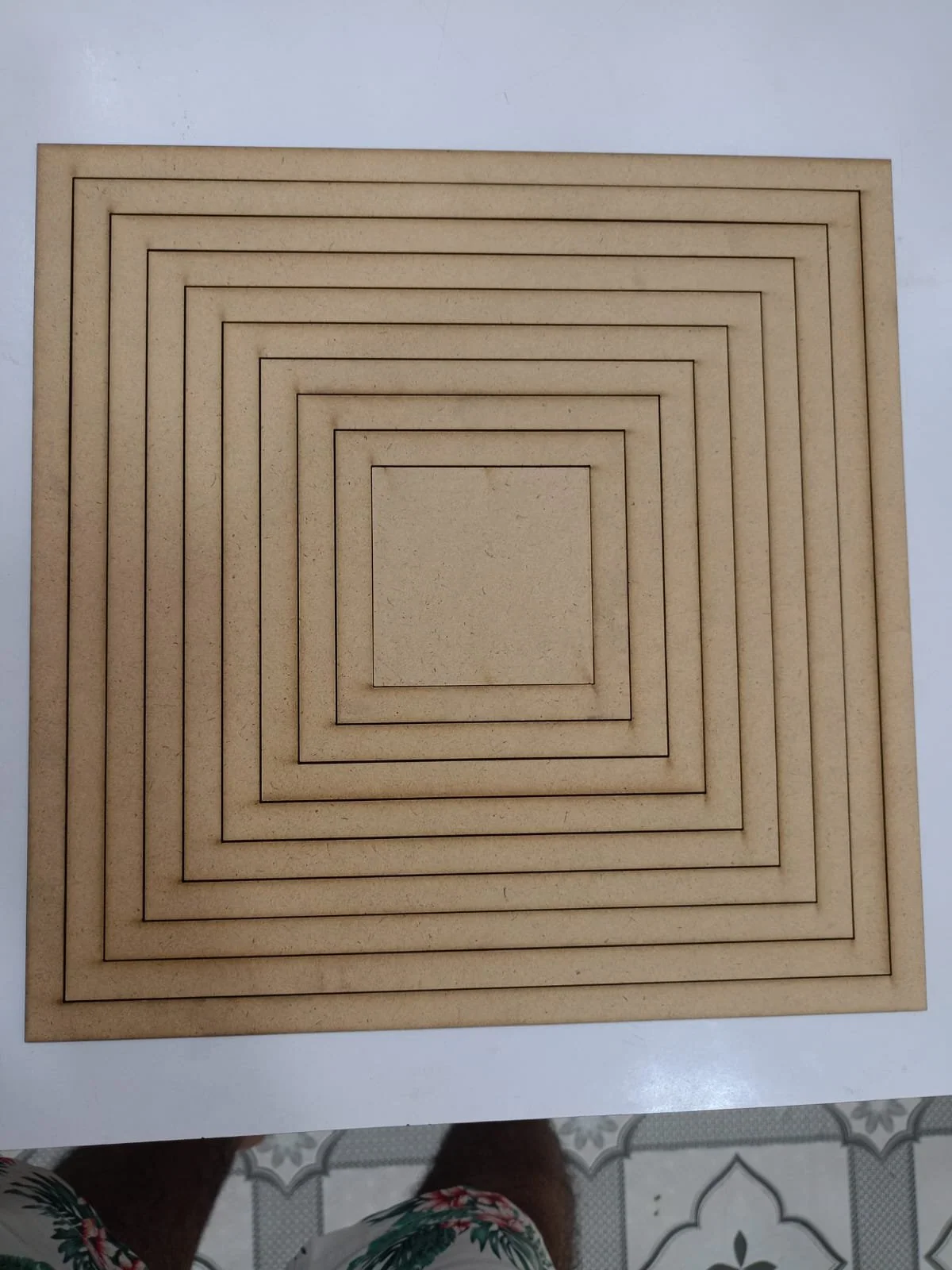 MDF 12inch 2mm thick 12mm .v. Frame round shape