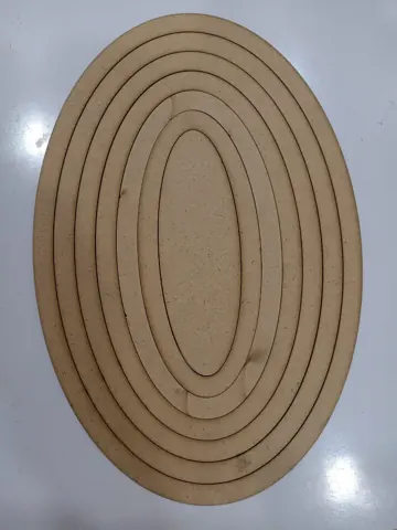 MDF 12inch 2mm thick 12mm .v. Frame oval shape