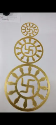 Design Acrylic swastik 4 inch