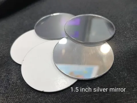 1.5 inch craft mirror silver 12 PCS pkt