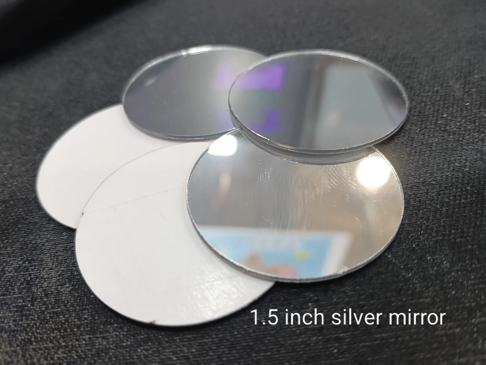 1.5 inch craft mirror silver 12 PCS pkt